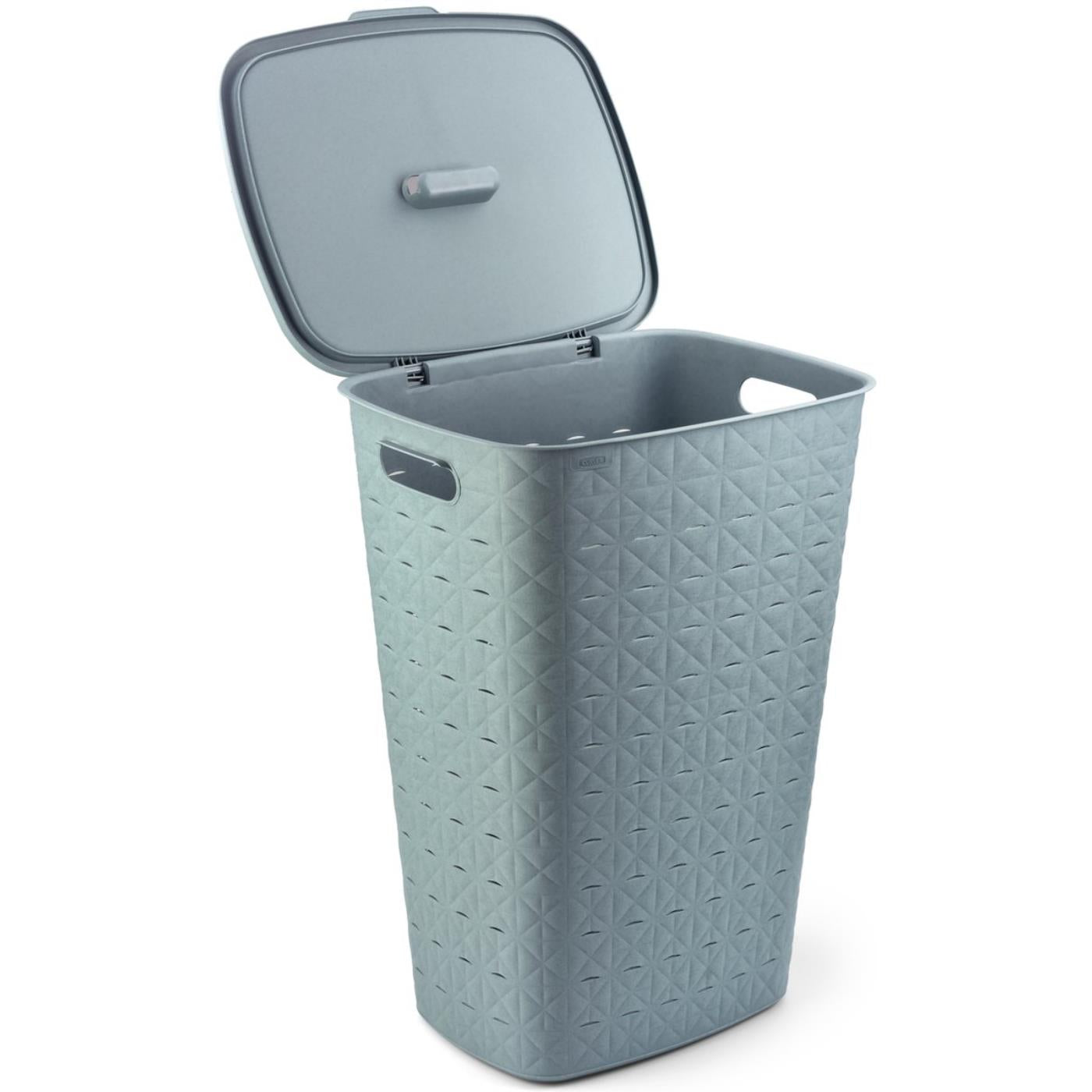 Softex wasmand met deksel 56L Blauwgroen 42x31,6x60cm