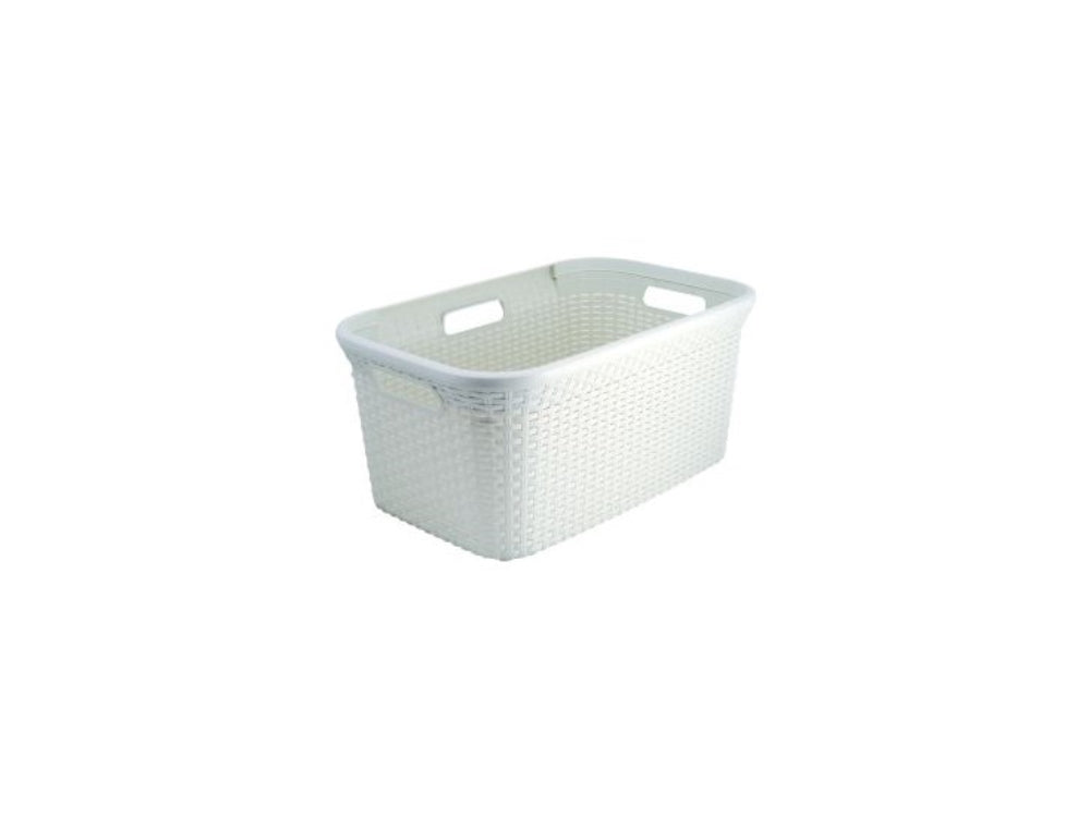 Style wasmand rotanstyle 45 liter ivoor 27x38x59cm