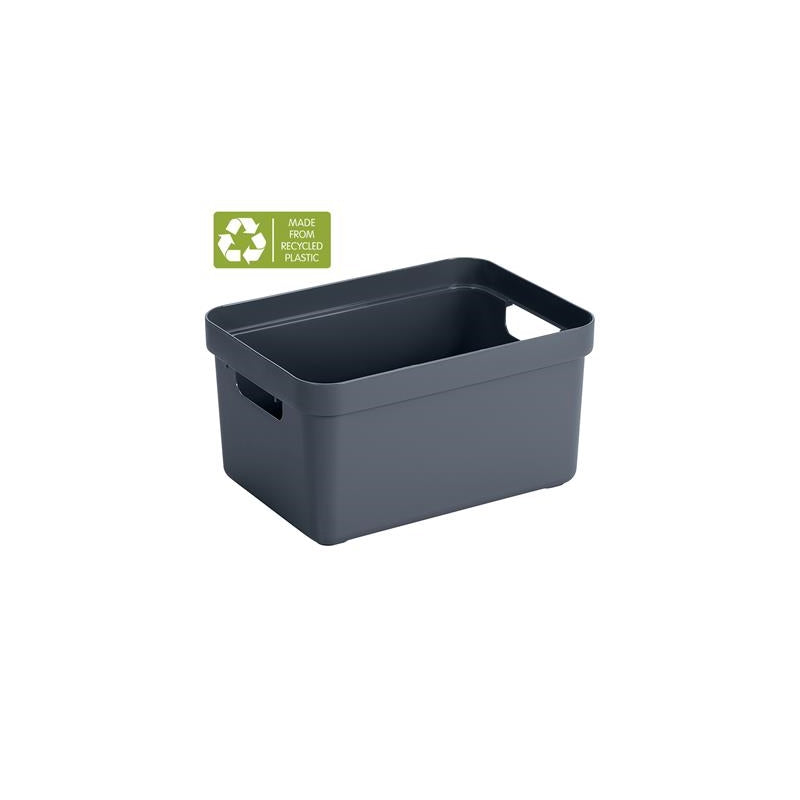 Sigma Home Opbergbox 13L donker blauwgrijs 35,2 x 25,3 x 18,3 cm