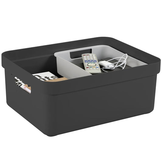 Sigma Home Opbergbox 24L antraciet 44,5 x 34,5 x 18 cm