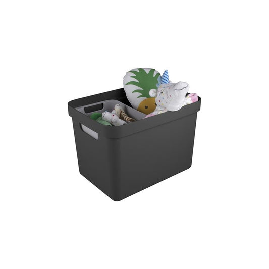Sigma Home Opbergbox 18L antraciet 35,2 x 25,3 x 24,3 cm