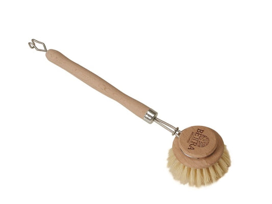 Afwasborstel hout / fiber 50/75 mm groot set à 6 stuks