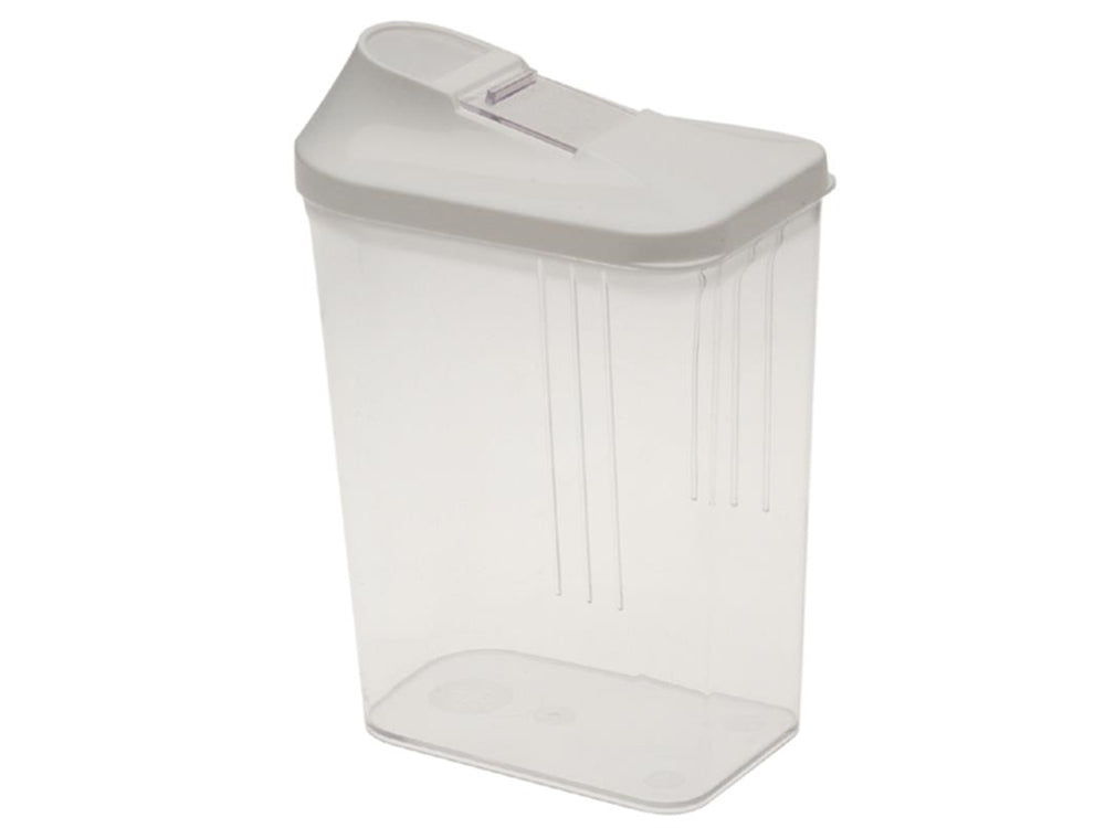 Strooibus 1L 11x6,5x19cm wit/transparant