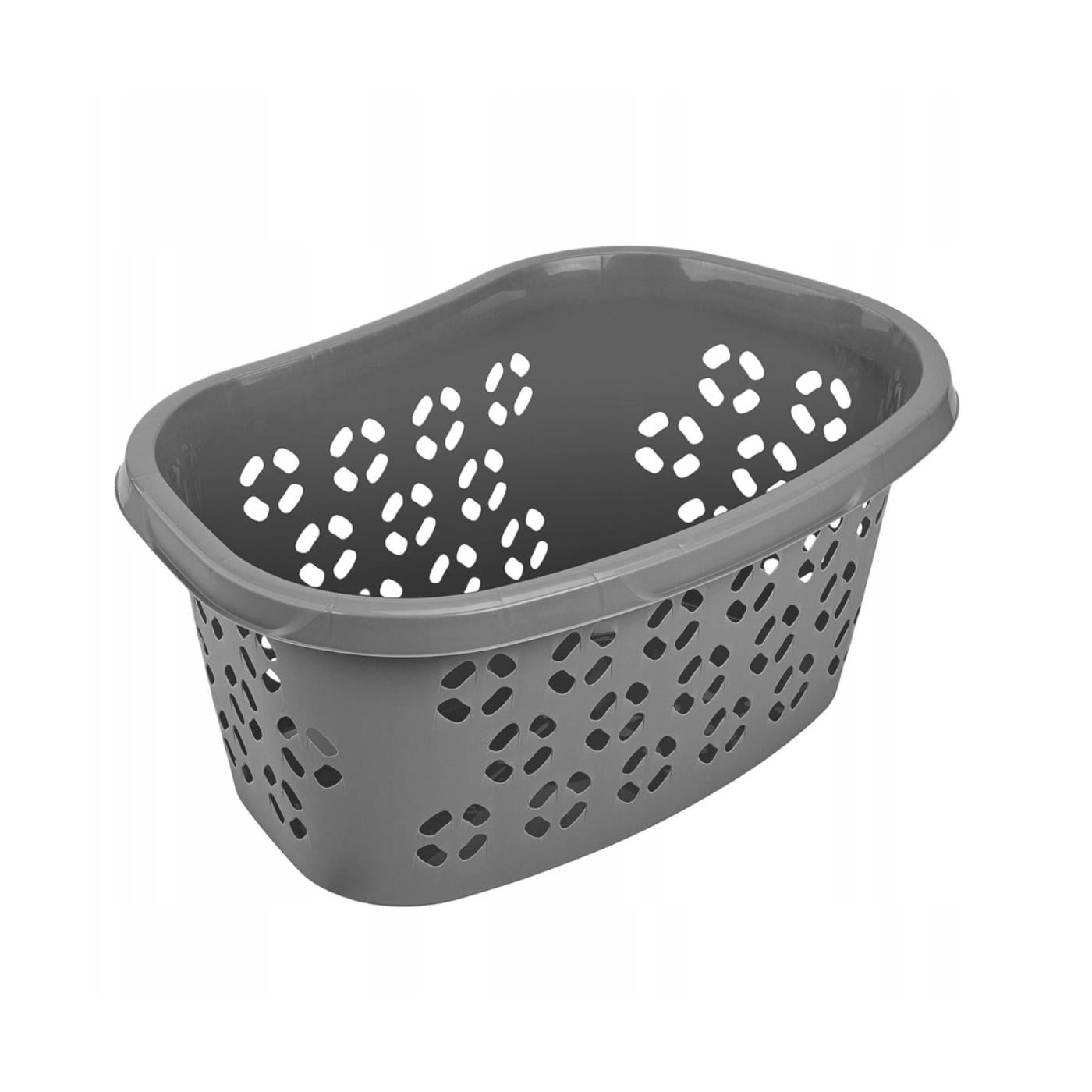Wasmand Anton grijs 57,5x38,2xH26,5cm 30,5L