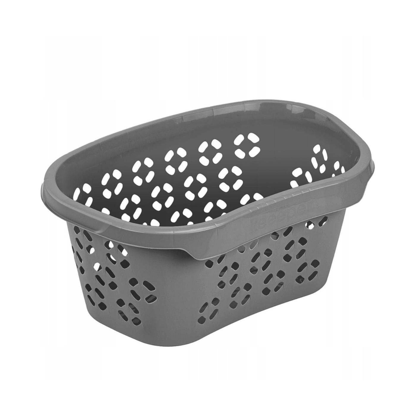 Wasmand Anton grijs 57,5x38,2xH26,5cm 30,5L