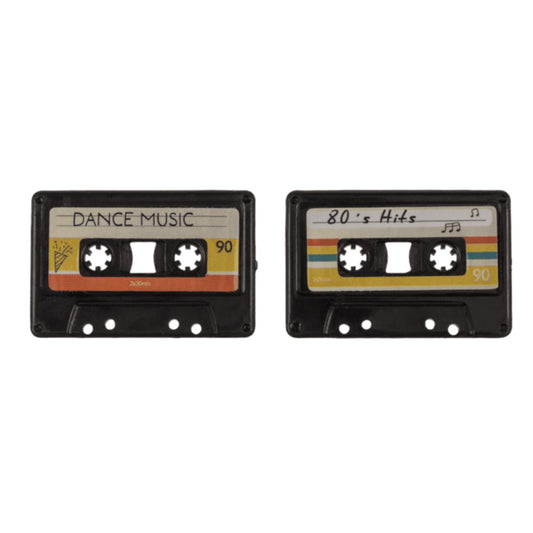 Koelkastmagneten Retro Cassette 3x4cm set van 4 stuks