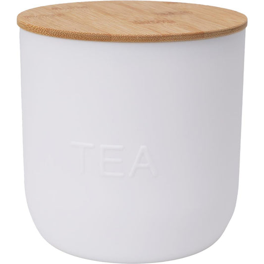 Voorraaddoos kunststof met bamboe deksel, Coffee, Tea of Sugar
