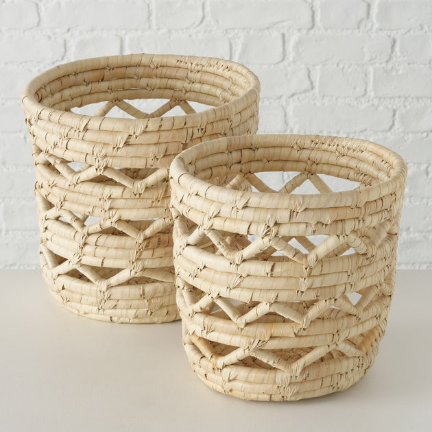 Mandenset Samila 2-delig Ø22xH23/Ø26xH26cm