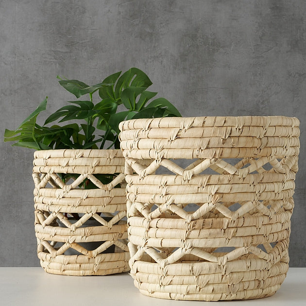Mandenset Samila 2-delig Ø22xH23/Ø26xH26cm