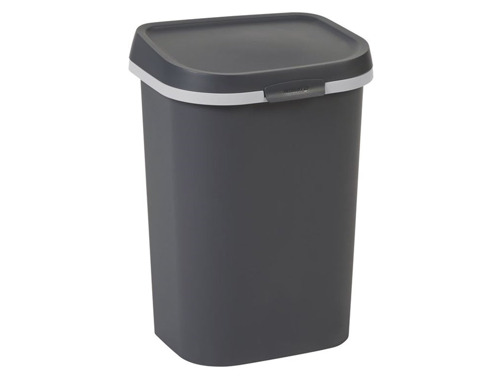 Curver Afvalbak Mistral plat 25 liter antraciet