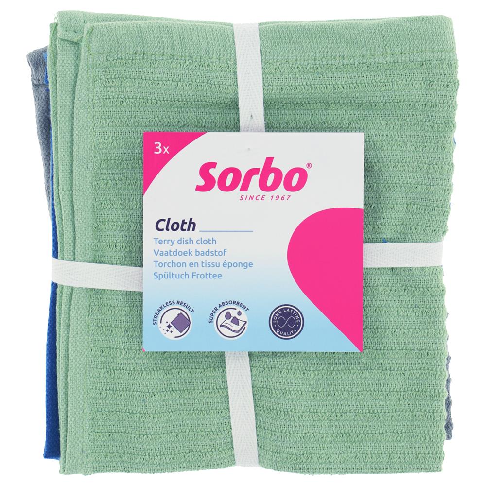 Badstof vaatdoeken 35x35cm set a 3 stuks