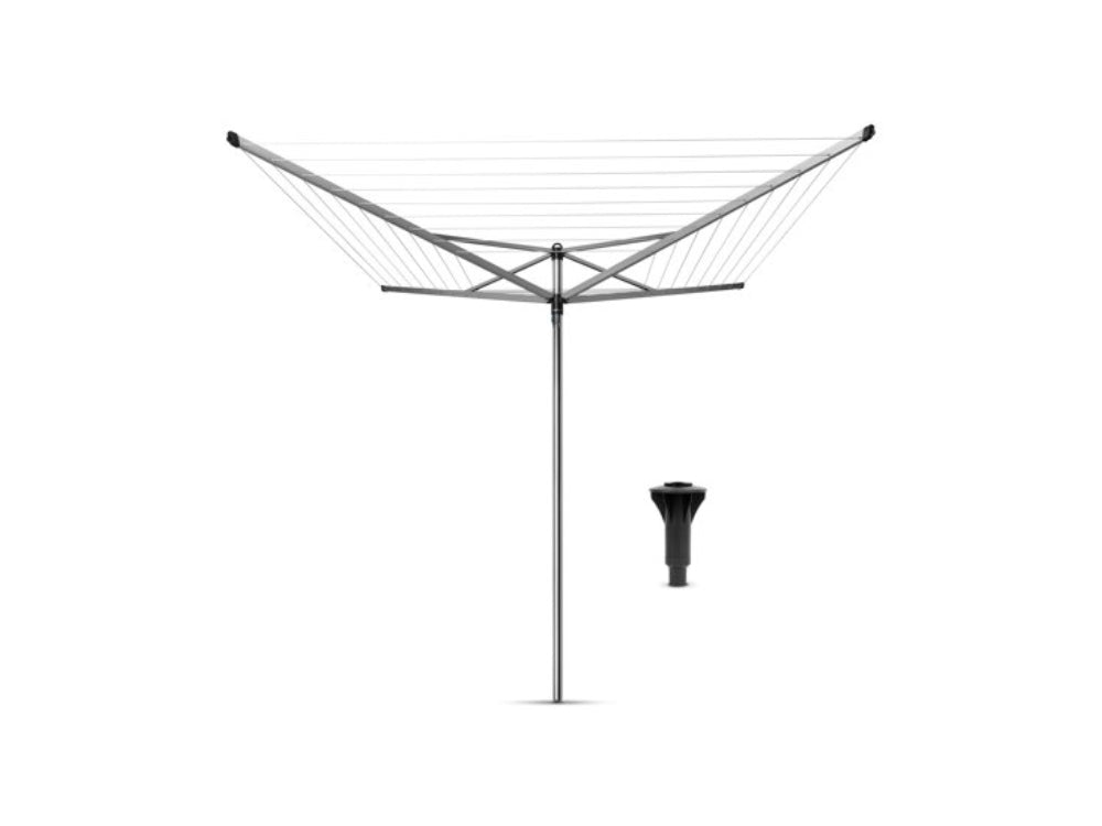 Droogmolen Topspinner 40m met Ø 45 mm kunststof betonanker Metallic Grey