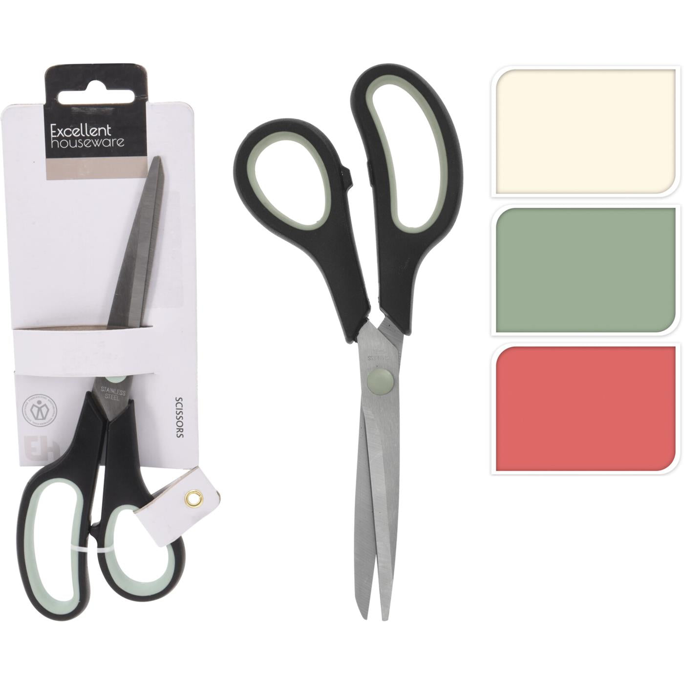 Schaar 215mm tweekleurig 3 ass.