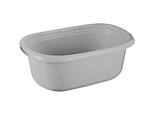Basic wasmand 40 liter zilver 65x44x25cm kunststof