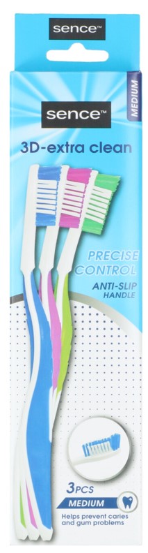 Fresh Tandenborstel medium 3D-Xtra pak a 3stuks