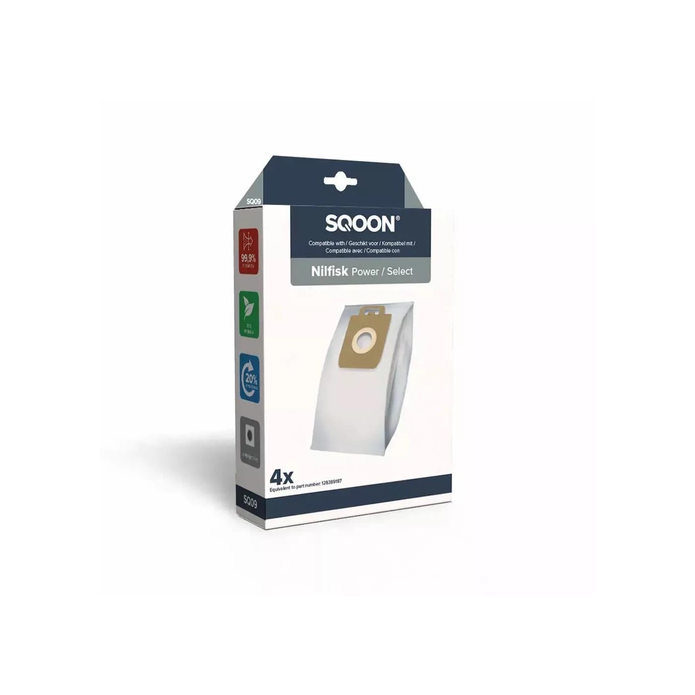 SQOON Stofzuigerzak Nilfisk Power / Select doos a 4 stuks
