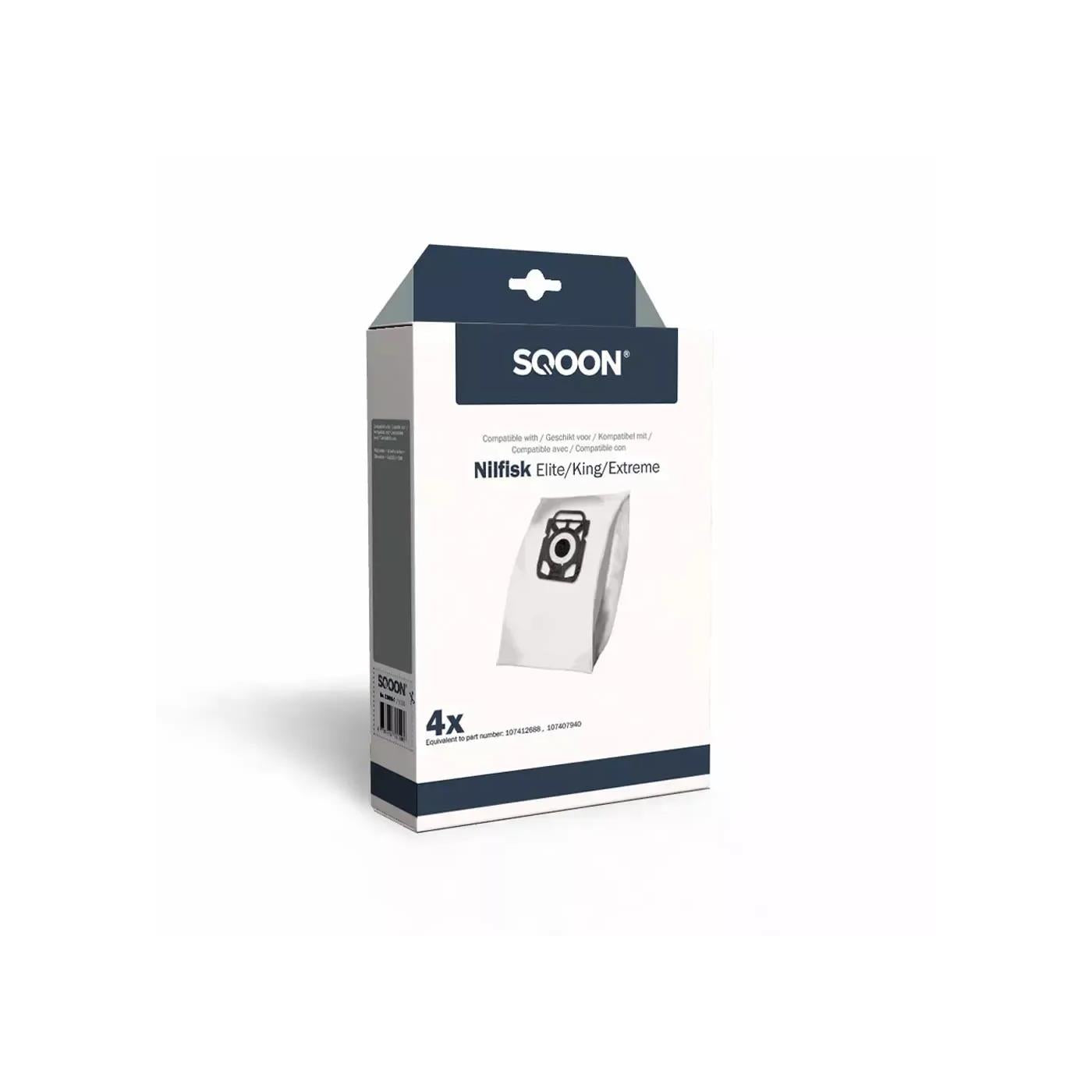 SQOON Stofzuigerzak Nilfisk Elite/King/Extreme 3-D doos a 4 stuks
