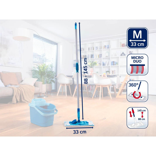 Powerclean vloerwisser M 33cm met telescoopsteel 88-145cm
