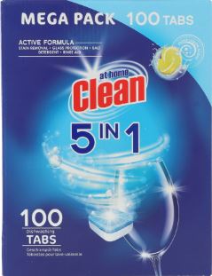 Clean 5-in-1 vaatwastabletten 20gr 100pcs
