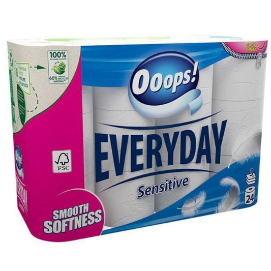! Everyday Toiletpapier 3-laags pak a 24 rollen