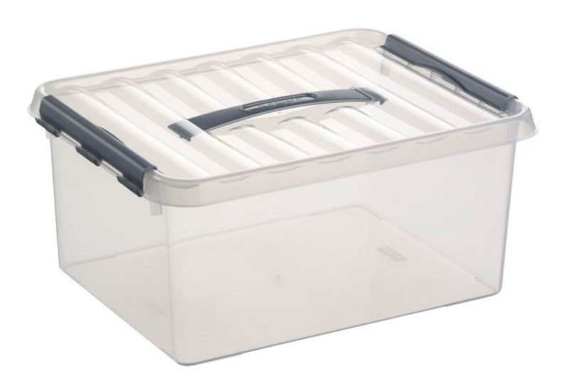 Q-line opbergbox transparant15 liter 40x30x18cm