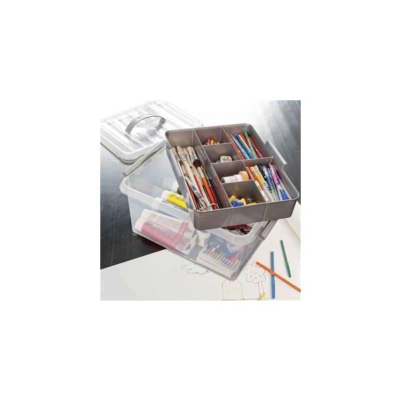 Q-line Multibox met inzet 15 liter transparant 40x30x18cm