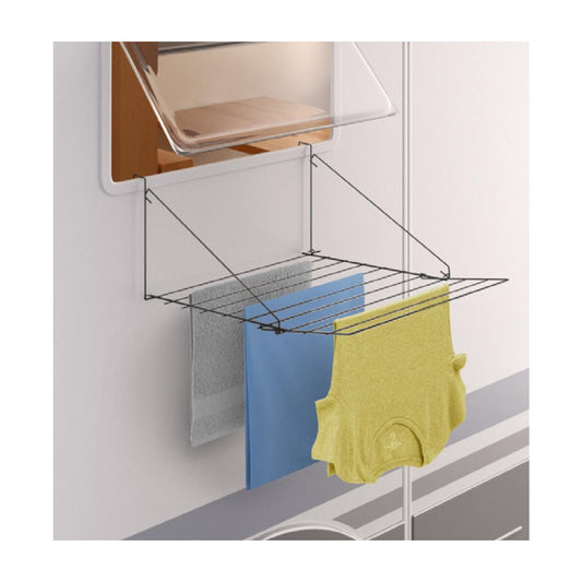 Metaltex/Tomado droogrek Breda 7m zwart (52x29x50/70cm)