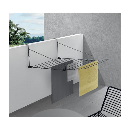 Metaltex/Tomado droogrek Den Haag 9m zwart (55x82x3cm)