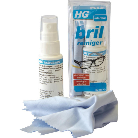 Brilreiniger inclusief doekje in handige etui
