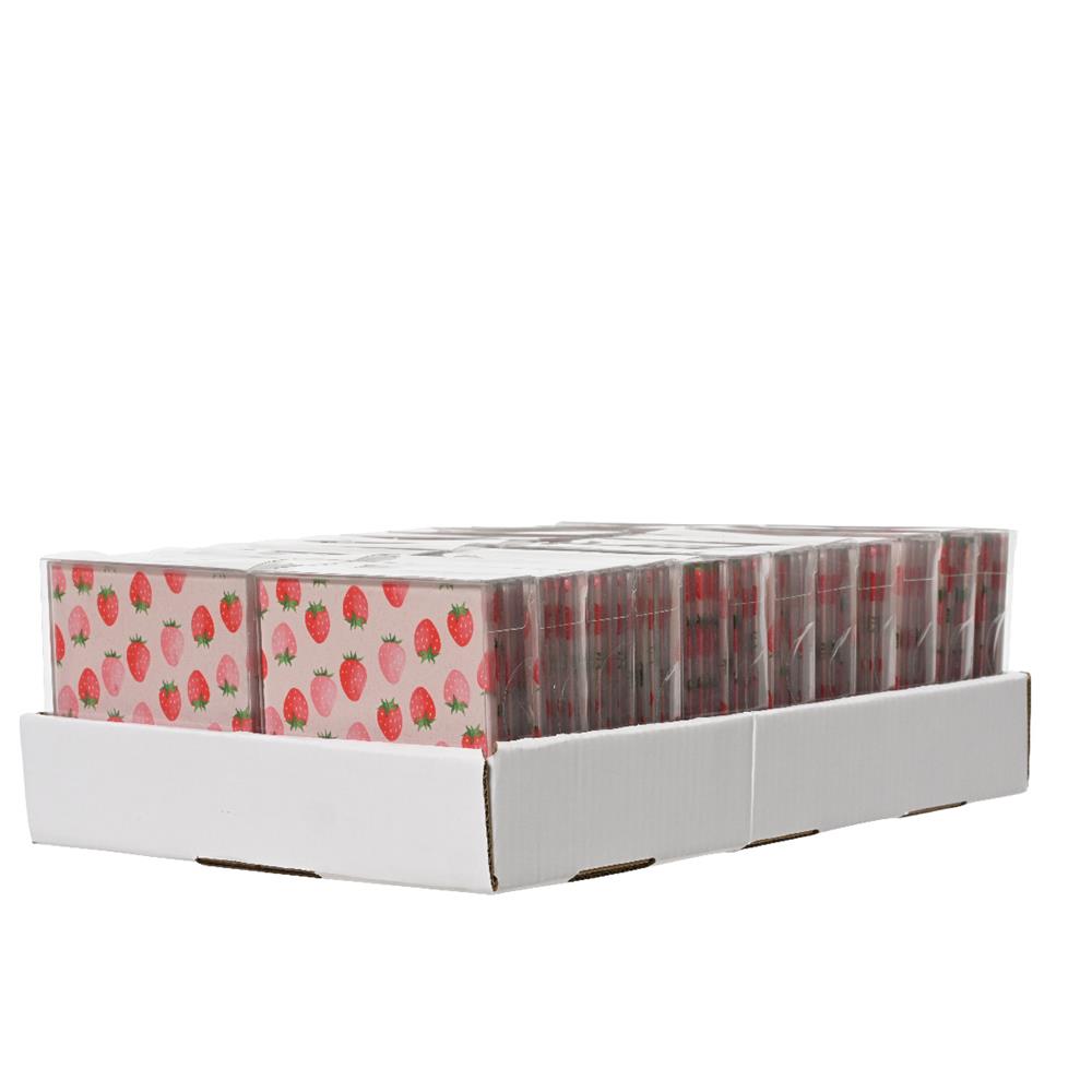 Onderzetter Aardbei van glas 8x8x0,3cm