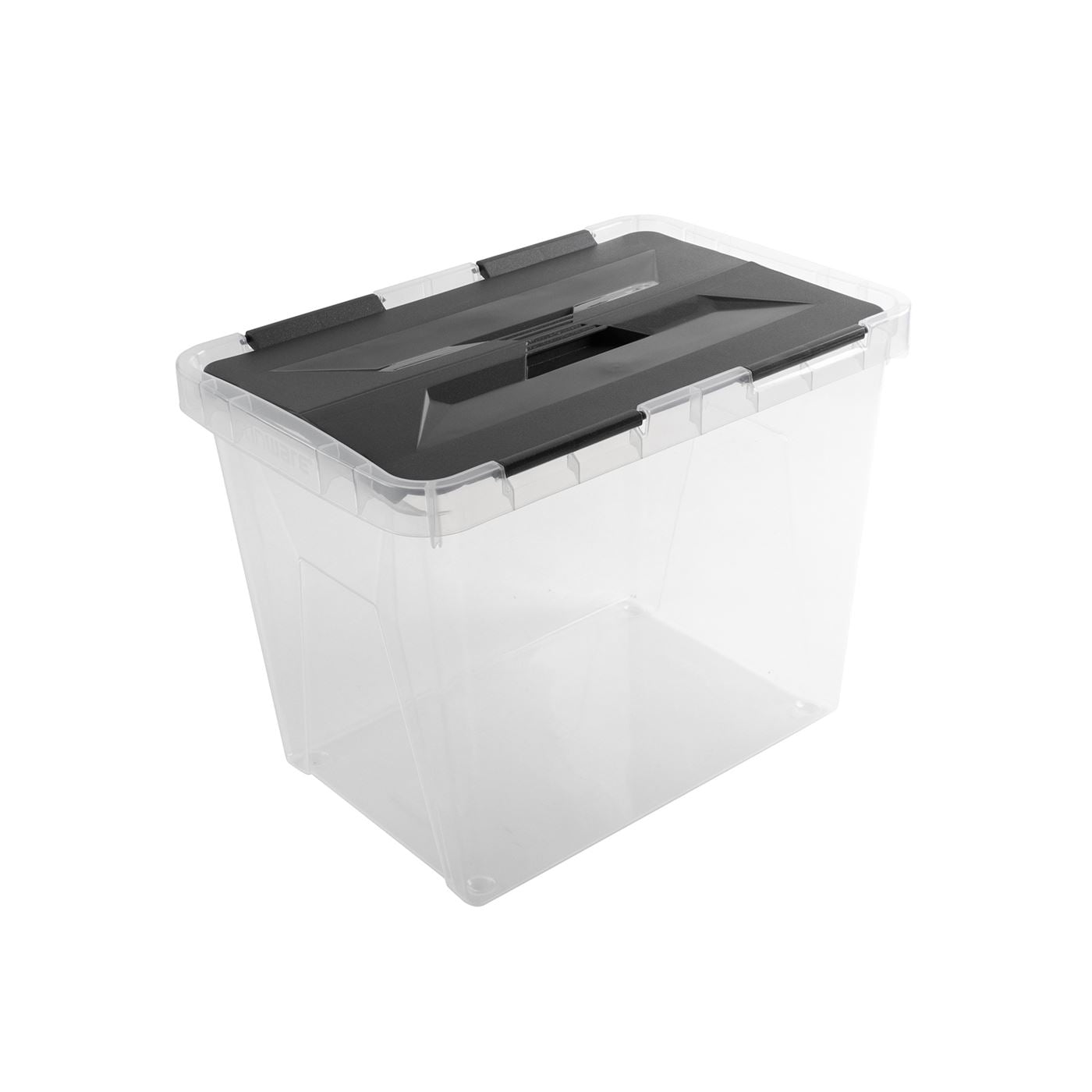 Onyx opbergbox 15L transparant antraciet