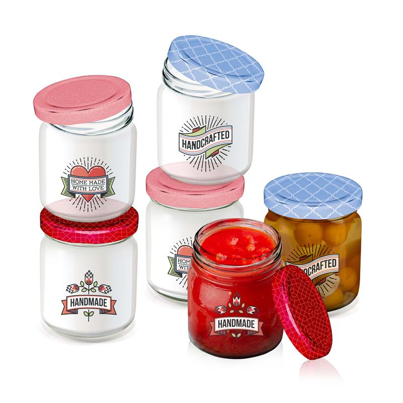 Voorraadpotset met schroefdop 6-delig 200ml