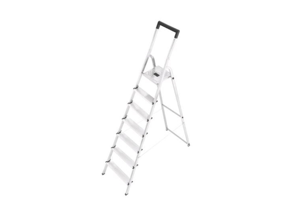 L40 huishoud trap 7-treeds aluminium (6 treden+bordes)