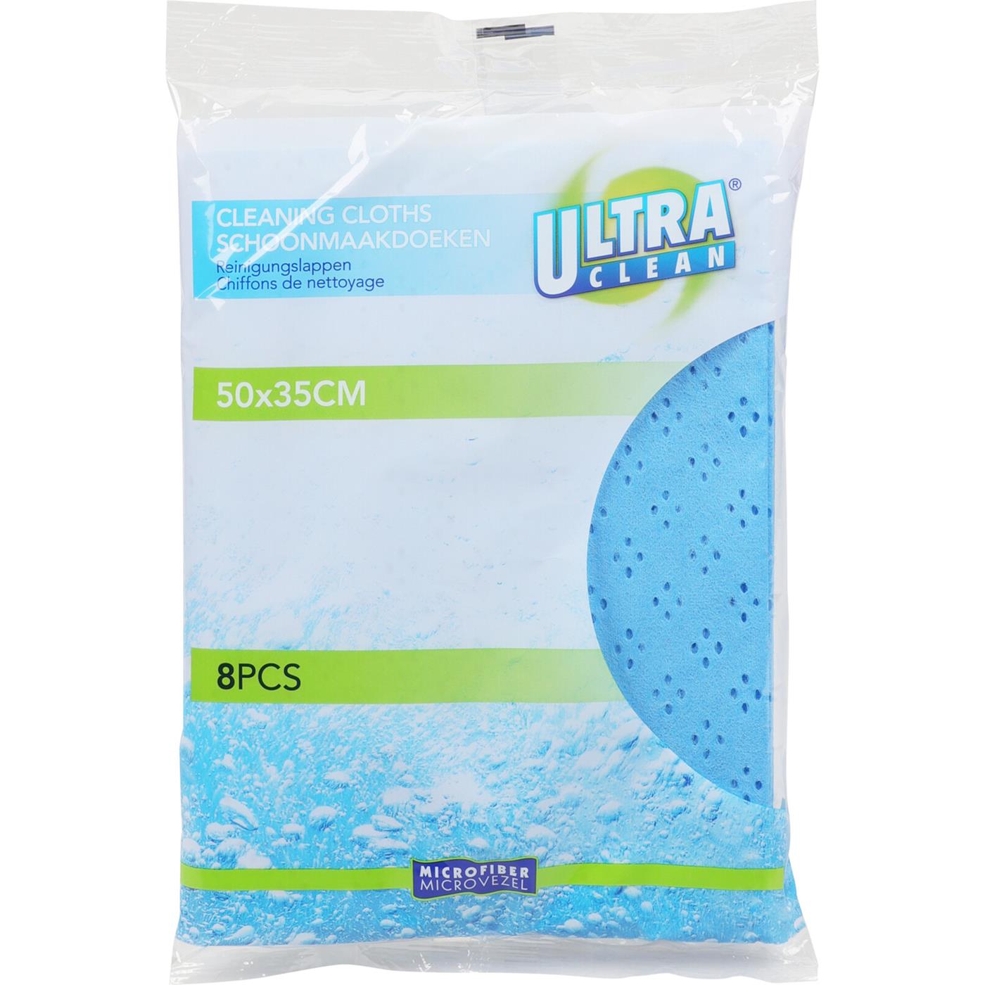Schoonmaakdoekjes microvezel 50x35cm set a 8 stuks