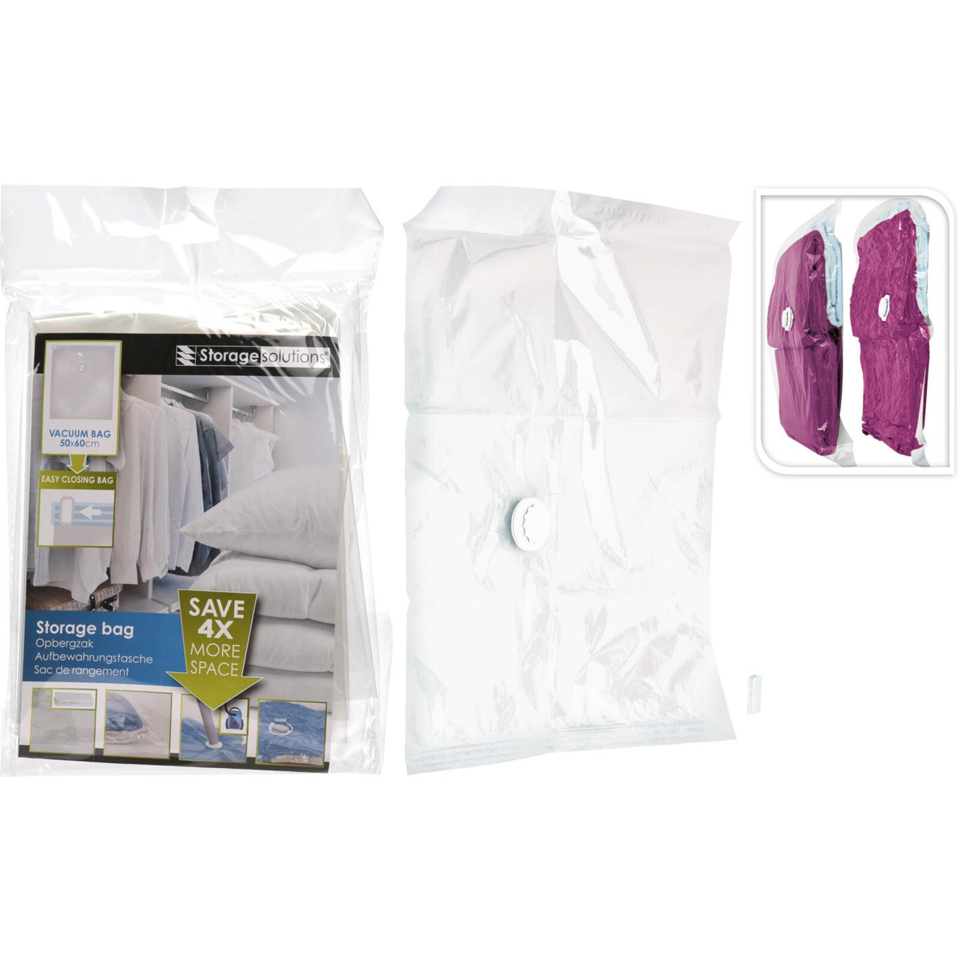 Opbergzak vacuum 50x60cm met easy sluiting