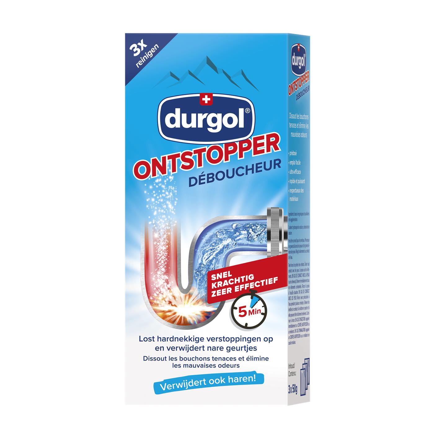 Solute Durgol Ontstopper afvoerreiniger 3x 50 gram