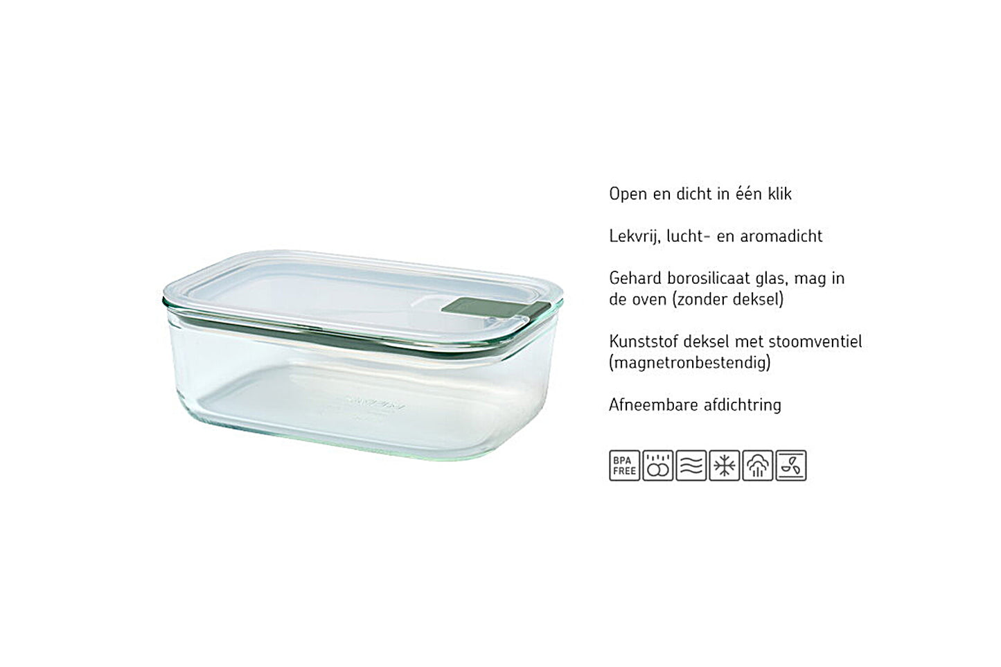Glas vershouddoos Easyclip 700ml nordic sage