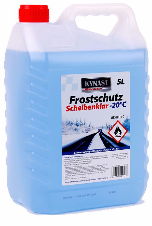 Ruitensproeier antivries 5L tot -20°C. Kant en Klaar. zomer en winter