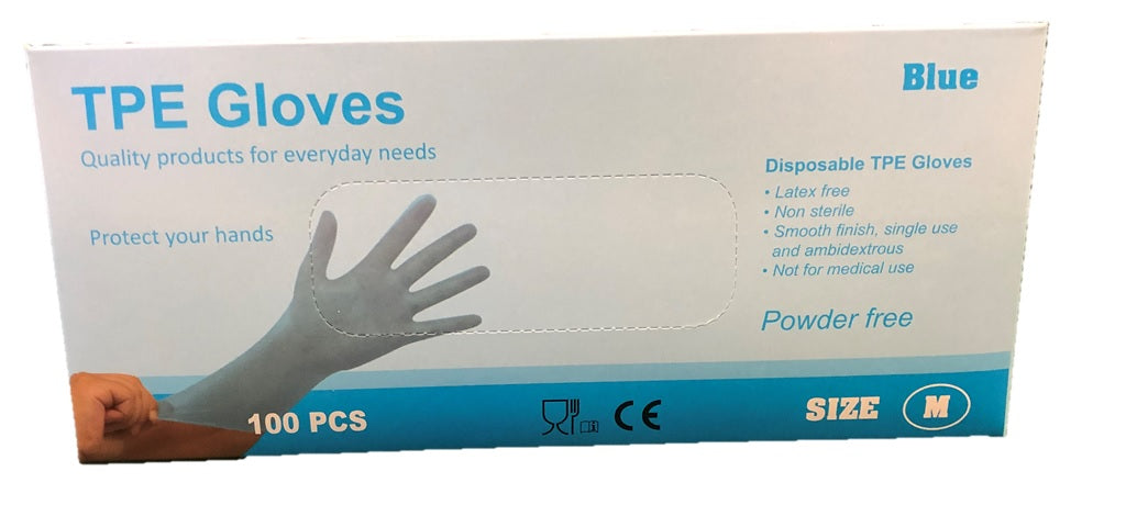 Wegwerphandschoenen latex vrij 100 stuks maat S blauw