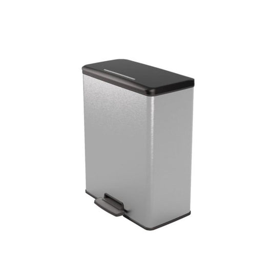 Deco Bin Duo pedaalemmer 26L+26L Zilver metallic