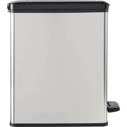 Decobin slim afvalbak 25L zilver