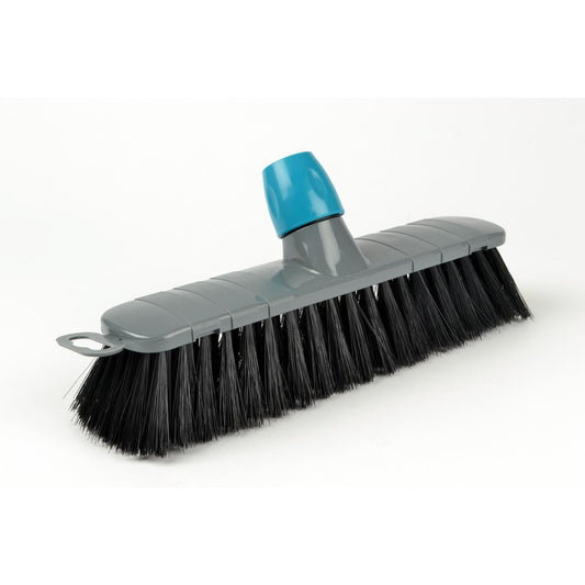Linea Kamerveger zwart haar 28cm - kunststof met steelhouder