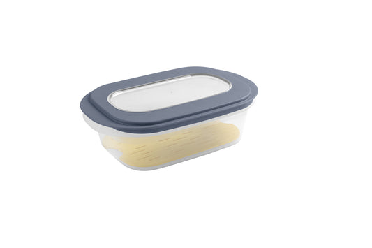 Sigma Home Kaasdoos met tray 2 liter transparant/blauw 26,5x17,2x10,5cm