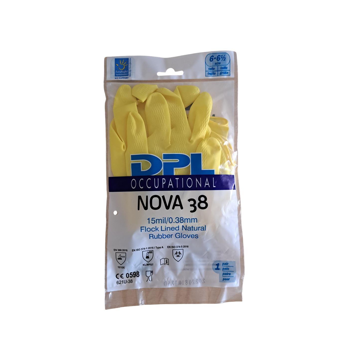 Huishoudhandschoenen natuurrubber maat S