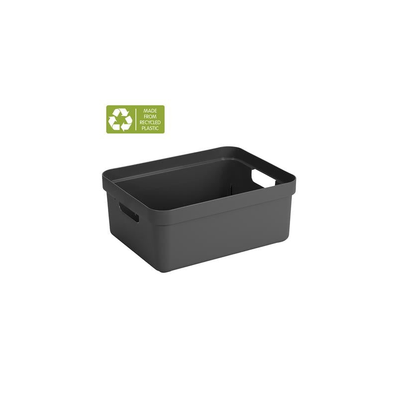 Sigma Home Opbergbox 24L antraciet 44,5 x 34,5 x 18 cm
