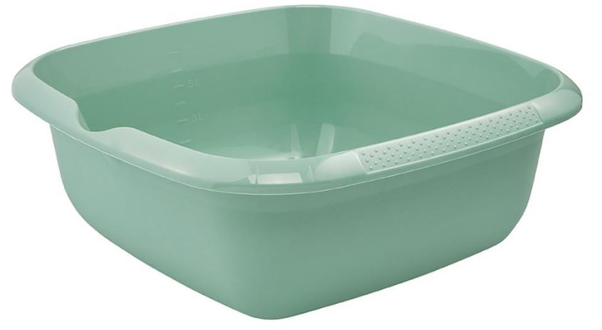 Afwasbak vierkant 13L 38x38x15cm nordic green