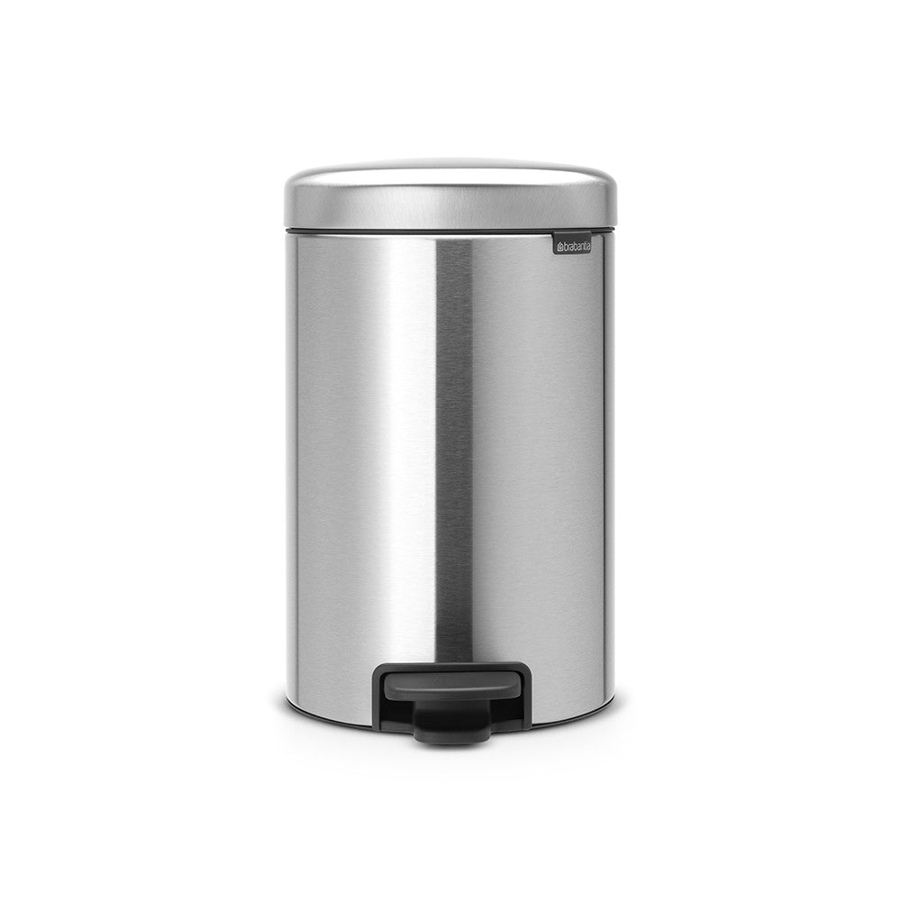 Pedaalemmer newlcon 12 ltr matt steel fingerprint proof