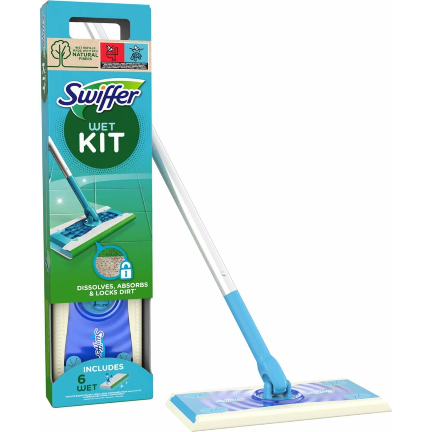WET Vloerreiniger Starterkit 7-delig met 6 natte doekjes