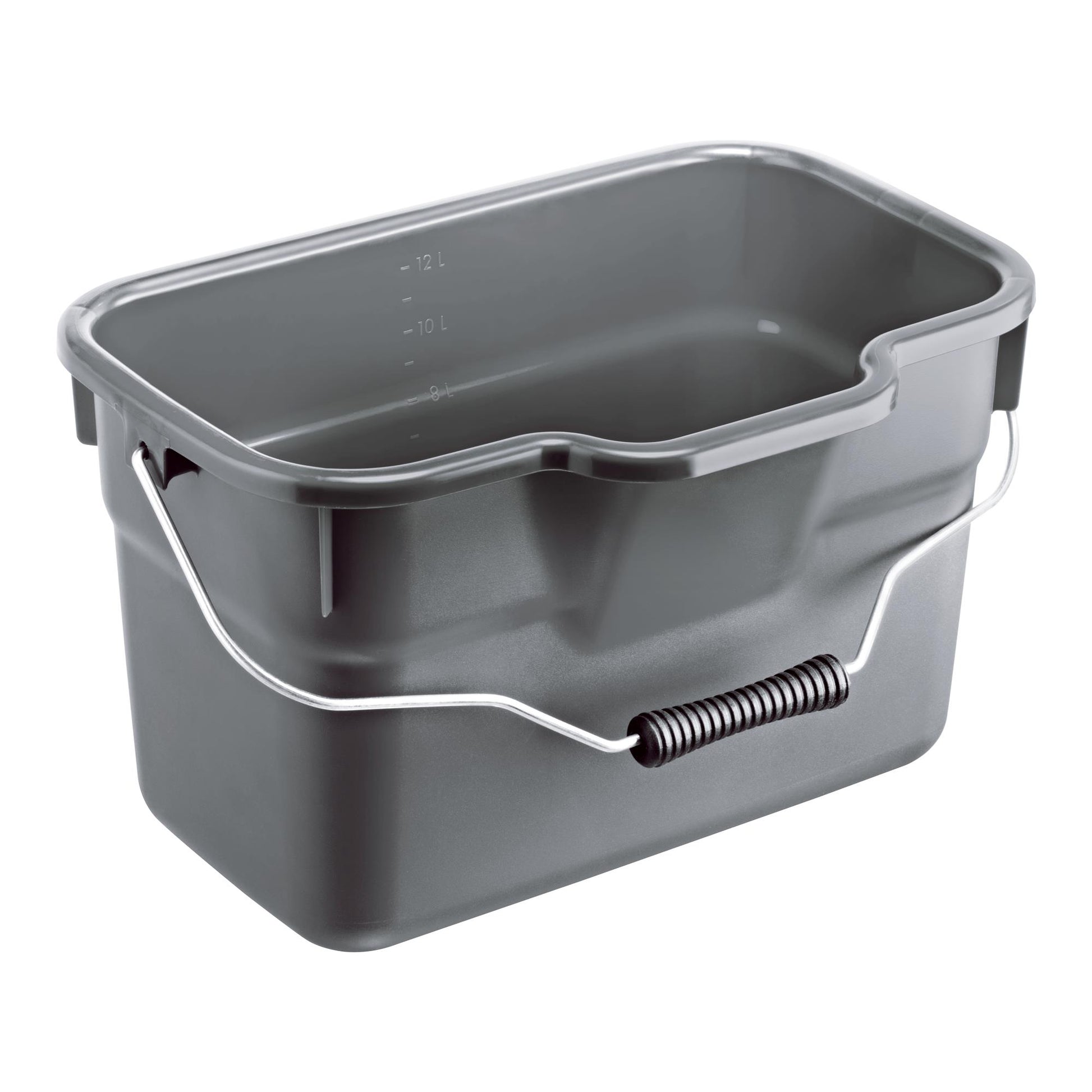 Emmer rechthoekig 12L Basic antraciet