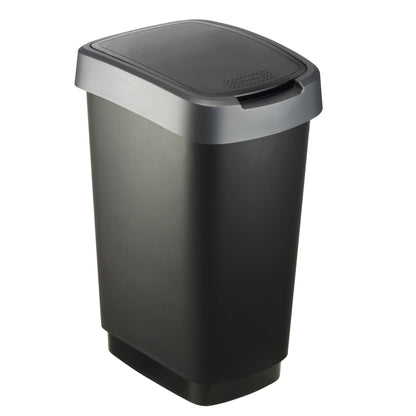 Twist Afvalbak 25L dark silver 333x252x476mm